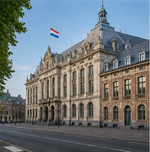 Representatieve entree van een publiek gebouw